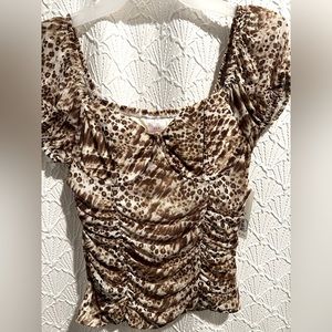 No Boundaries animal print blouse